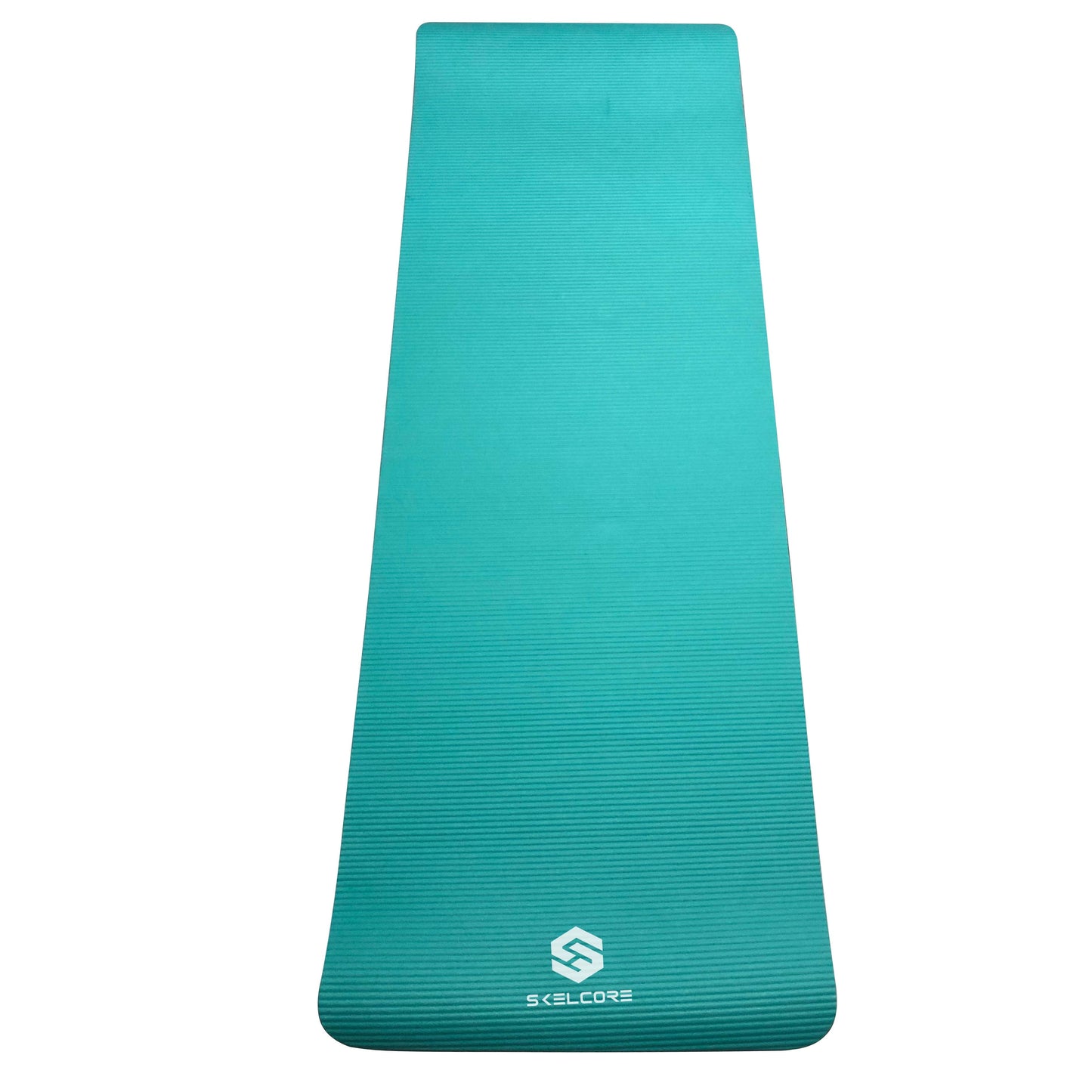 10mm Extra Long Non-Slip Exercise Mat with Carrying Strap in Teal